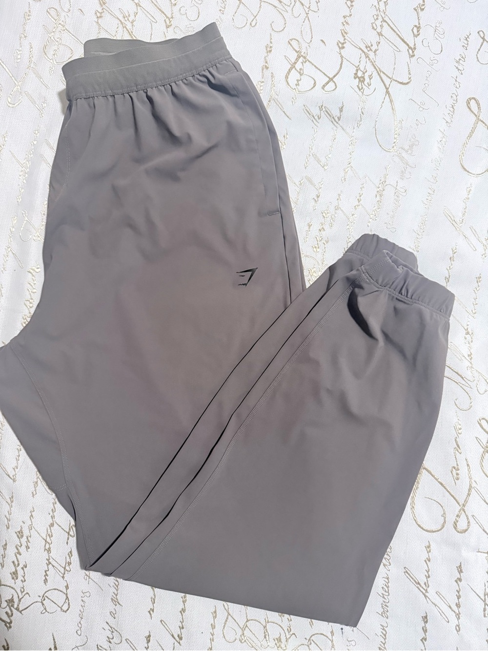Gymshark Men's Taupe Grey Joggers XXL Stretch Pull-On 15/39